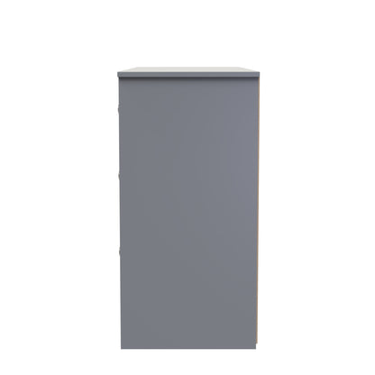 San Jose Large Chest of Drawers Grey 6 Drawers 115cm