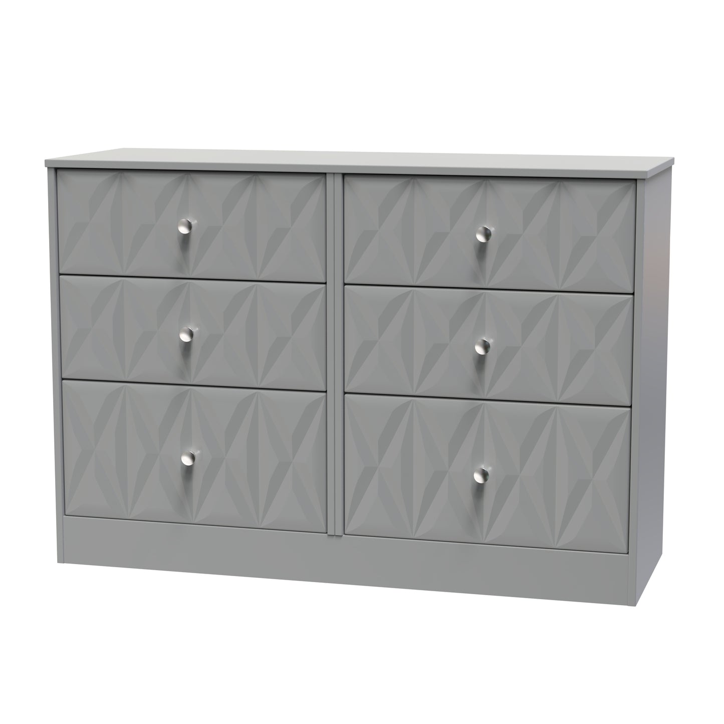 San Jose Large Chest of Drawers Grey 6 Drawers 115cm