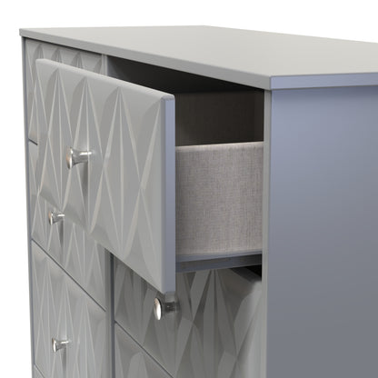San Jose Large Chest of Drawers Grey 6 Drawers 115cm