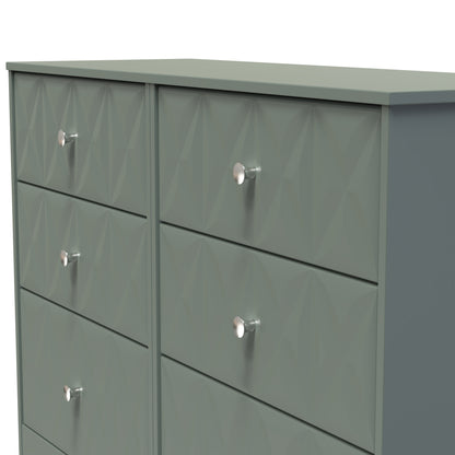 San Jose Large Chest of Drawers Green 6 Drawers 115cm