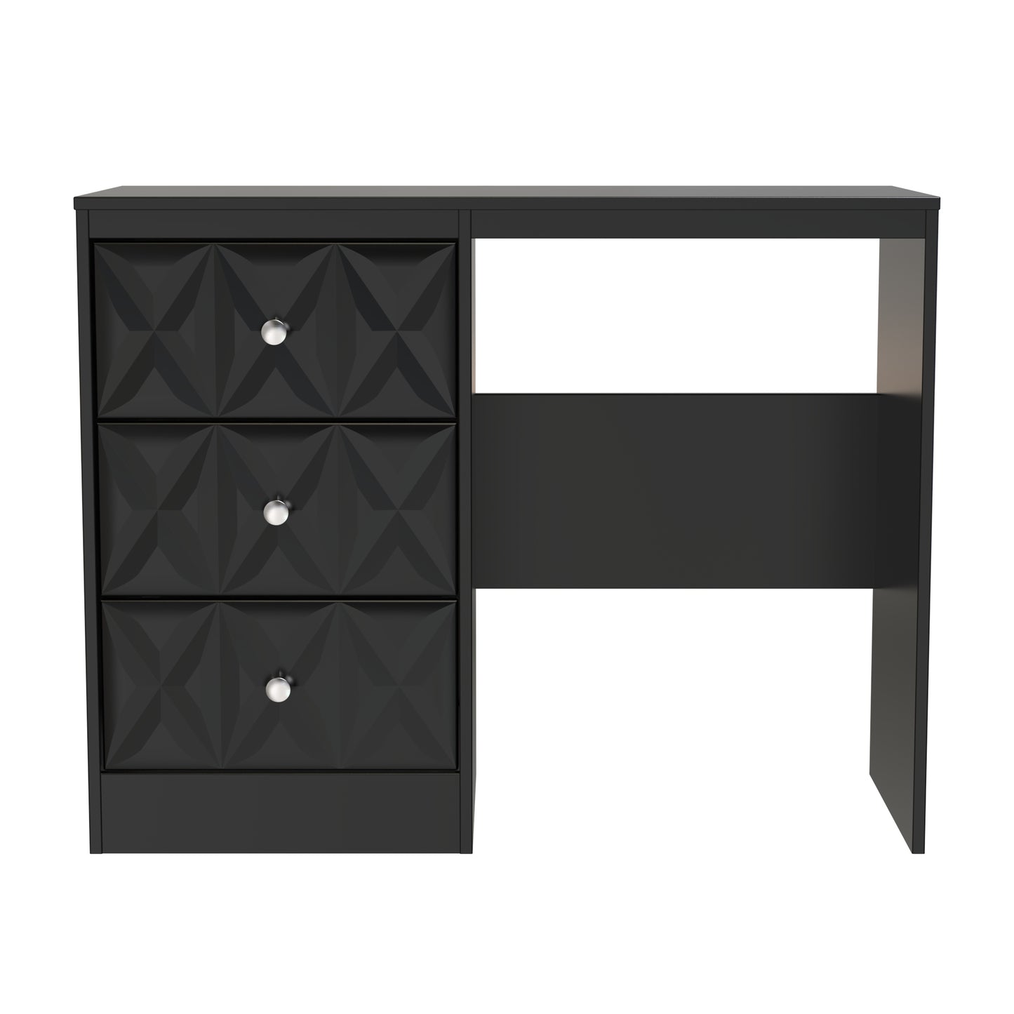 San Jose Desk Black 3 Drawers 97cm