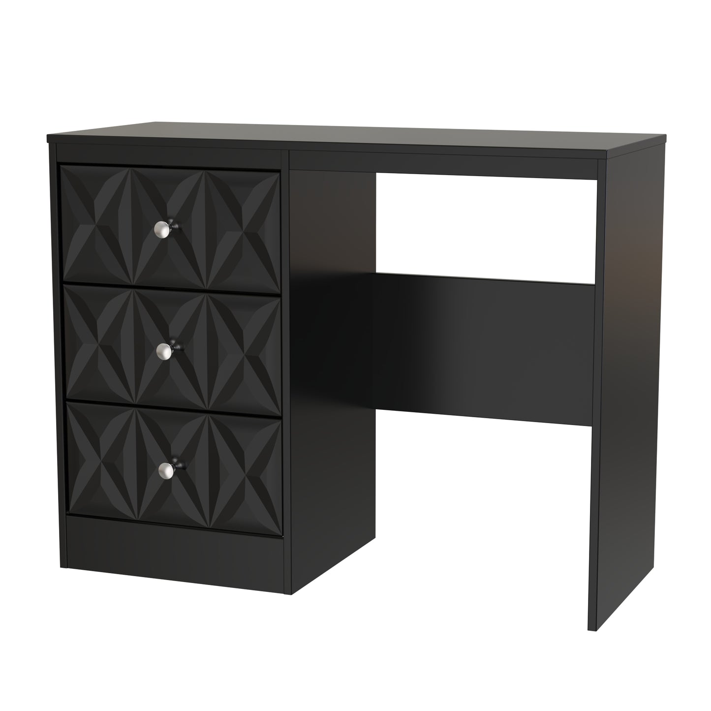 San Jose Desk Black 3 Drawers 97cm