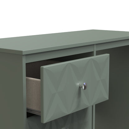San Jose Desk Green 3 Drawers 97cm