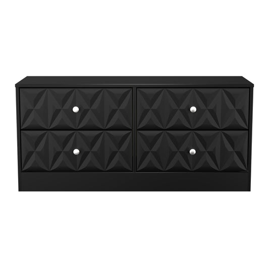 San Jose Large Chest of Drawers Black 4 Drawers 115cm