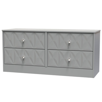 San Jose Large Chest of Drawers Grey 4 Drawers 115cm