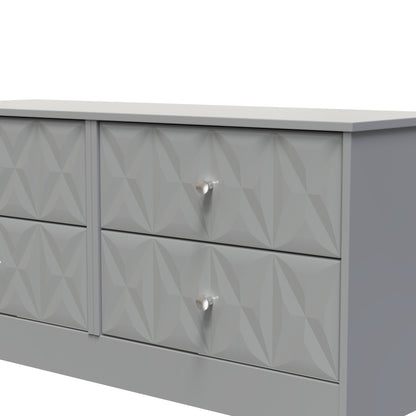 San Jose Large Chest of Drawers Grey 4 Drawers 115cm