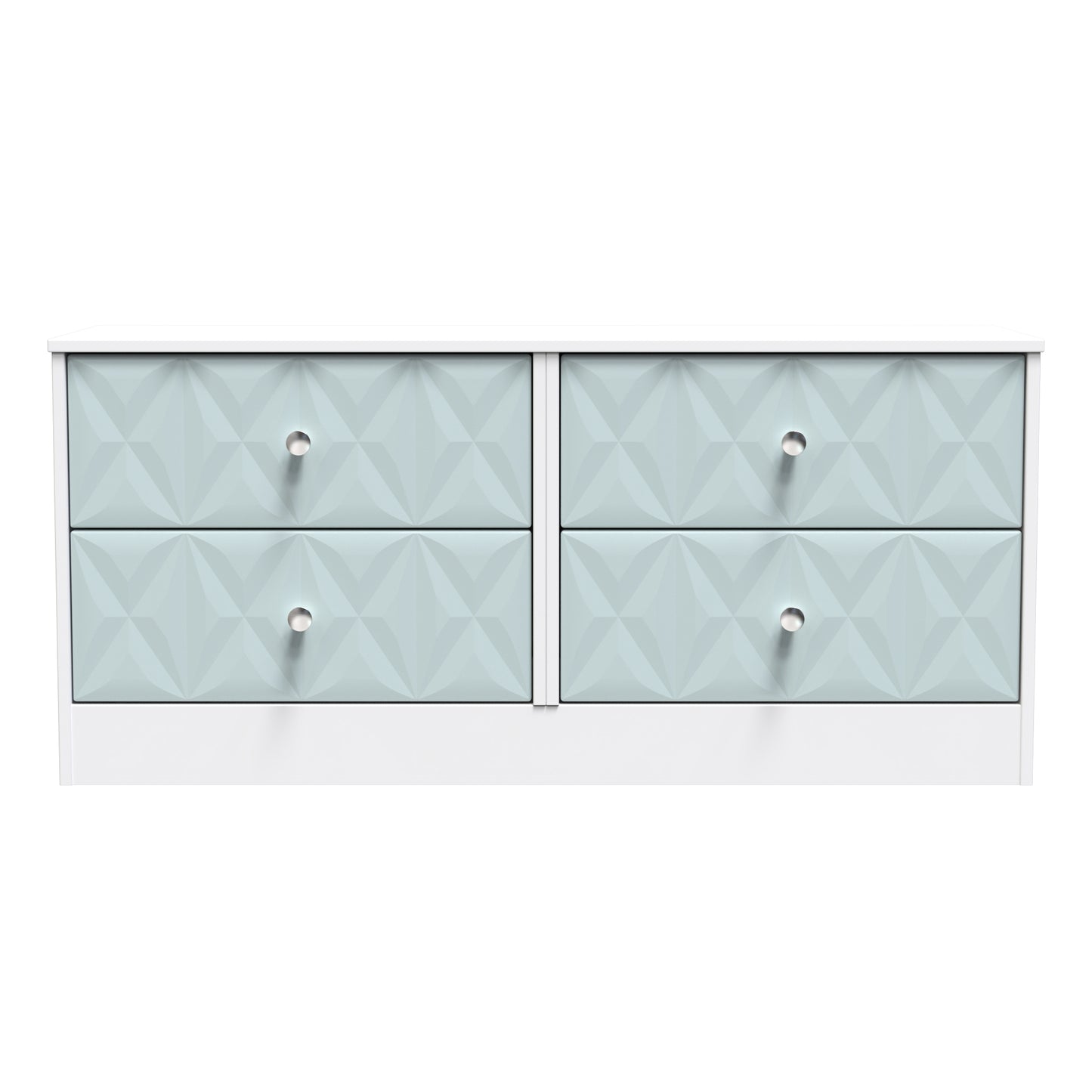 San Jose Large Chest of Drawers Teal & White 4 Drawers 115cm