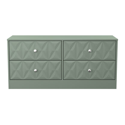 San Jose Large Chest of Drawers Green 4 Drawers 115cm