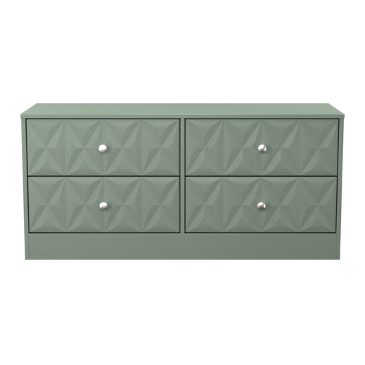 San Jose Large Chest of Drawers Green 4 Drawers 115cm