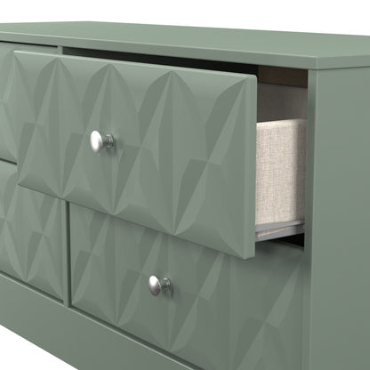 San Jose Large Chest of Drawers Green 4 Drawers 115cm