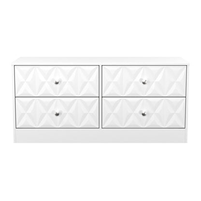 San Jose Large Chest of Drawers White 4 Drawers 115cm