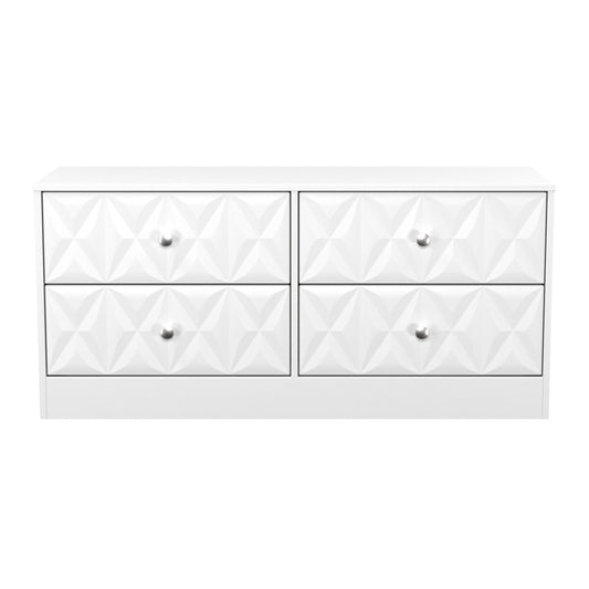 San Jose Large Chest of Drawers White 4 Drawers 115cm