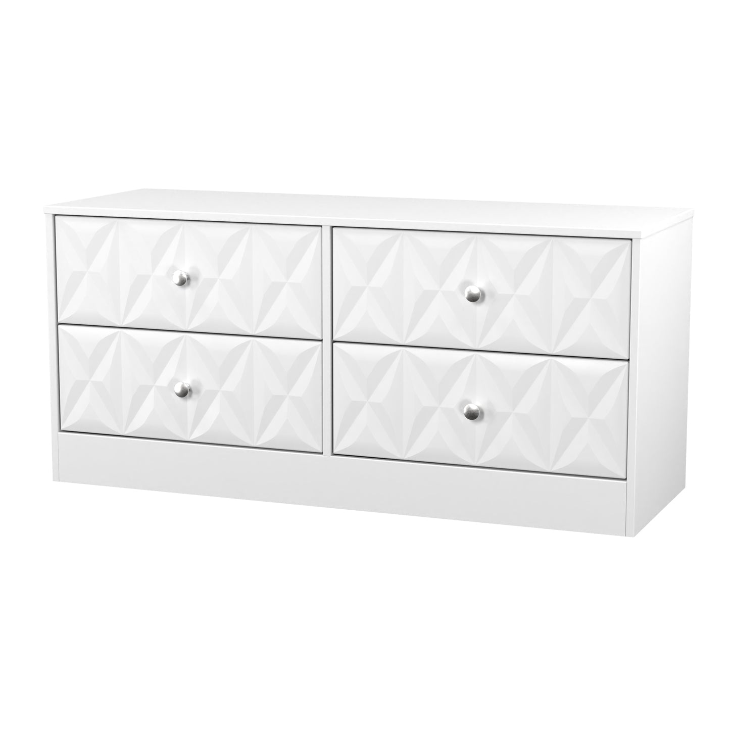 San Jose Large Chest of Drawers White 4 Drawers 115cm