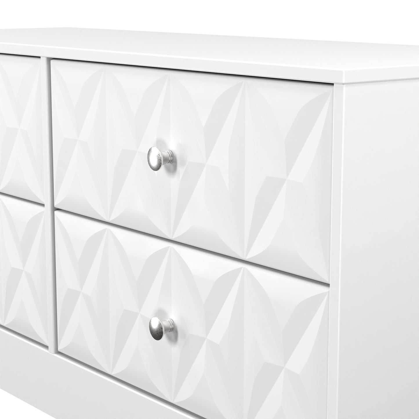 San Jose Large Chest of Drawers White 4 Drawers 115cm
