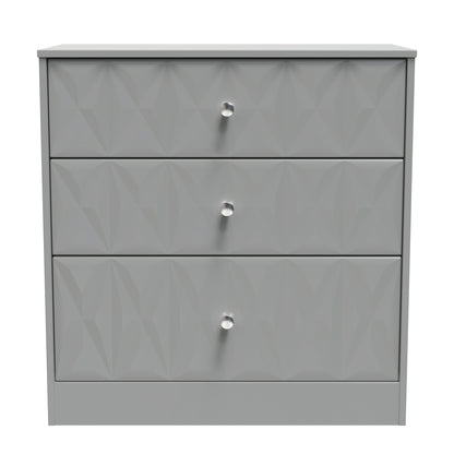 San Jose Chest of Drawers Grey 3 Drawers 77cm