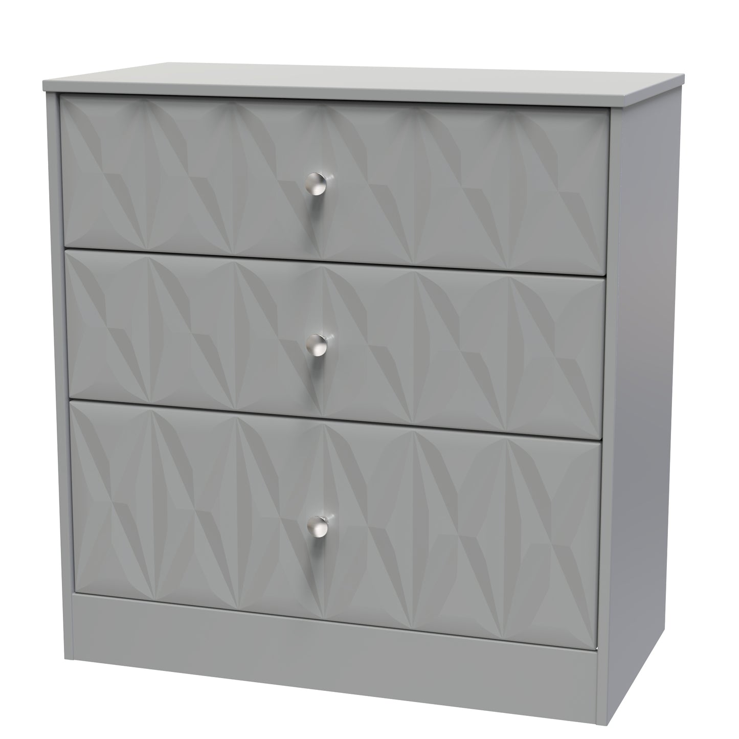 San Jose Chest of Drawers Grey 3 Drawers 77cm