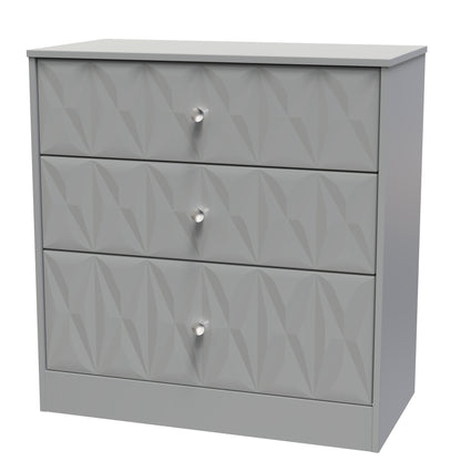 San Jose Chest of Drawers Grey 3 Drawers 77cm