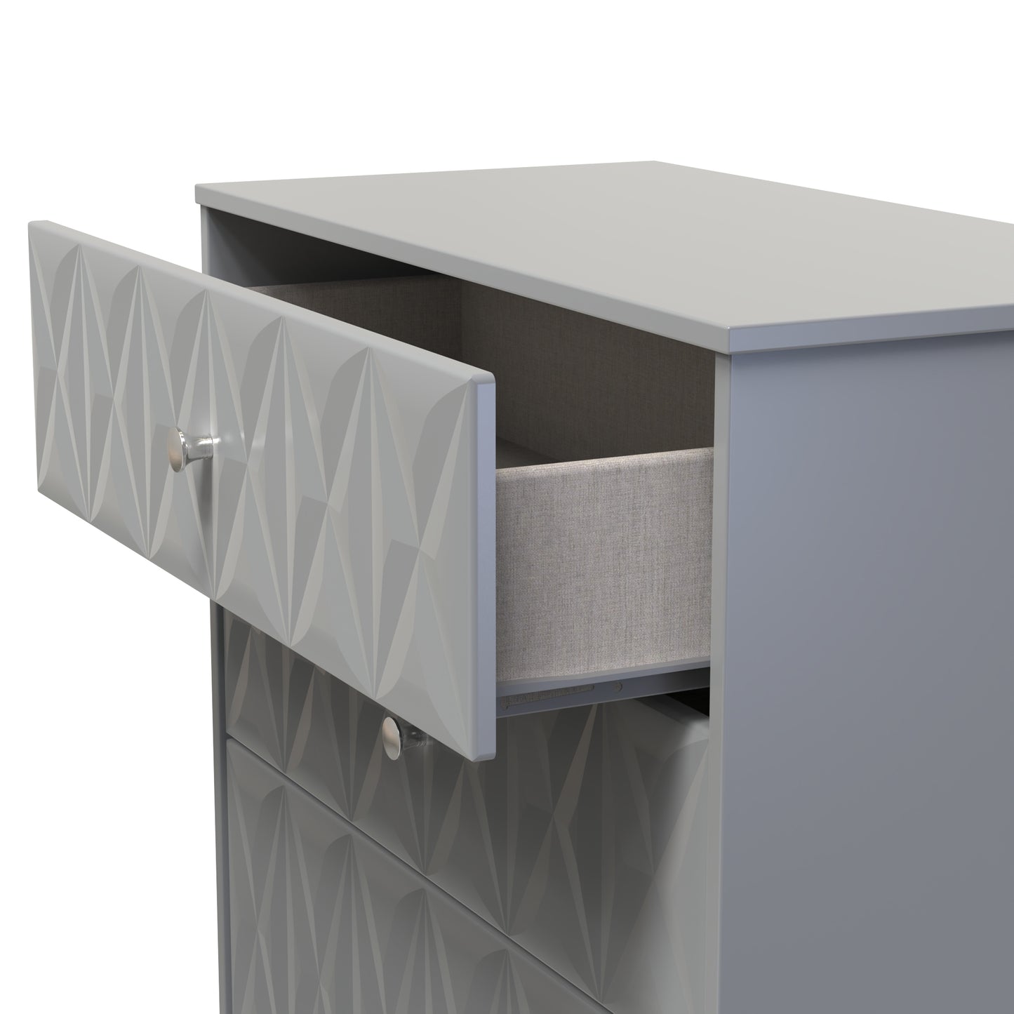 San Jose Chest of Drawers Grey 3 Drawers 77cm