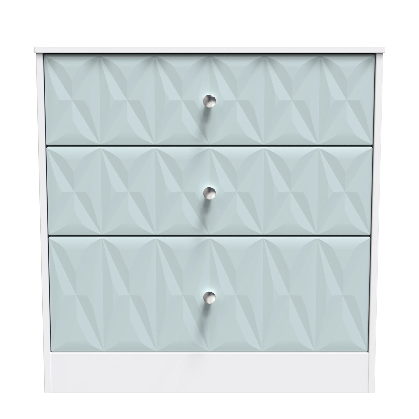 San Jose Chest of Drawers Teal & White 3 Drawers 77cm