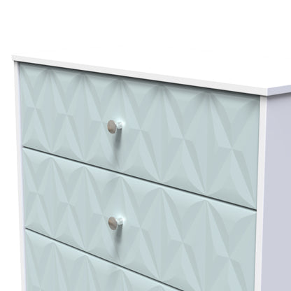 San Jose Chest of Drawers Teal & White 3 Drawers 77cm