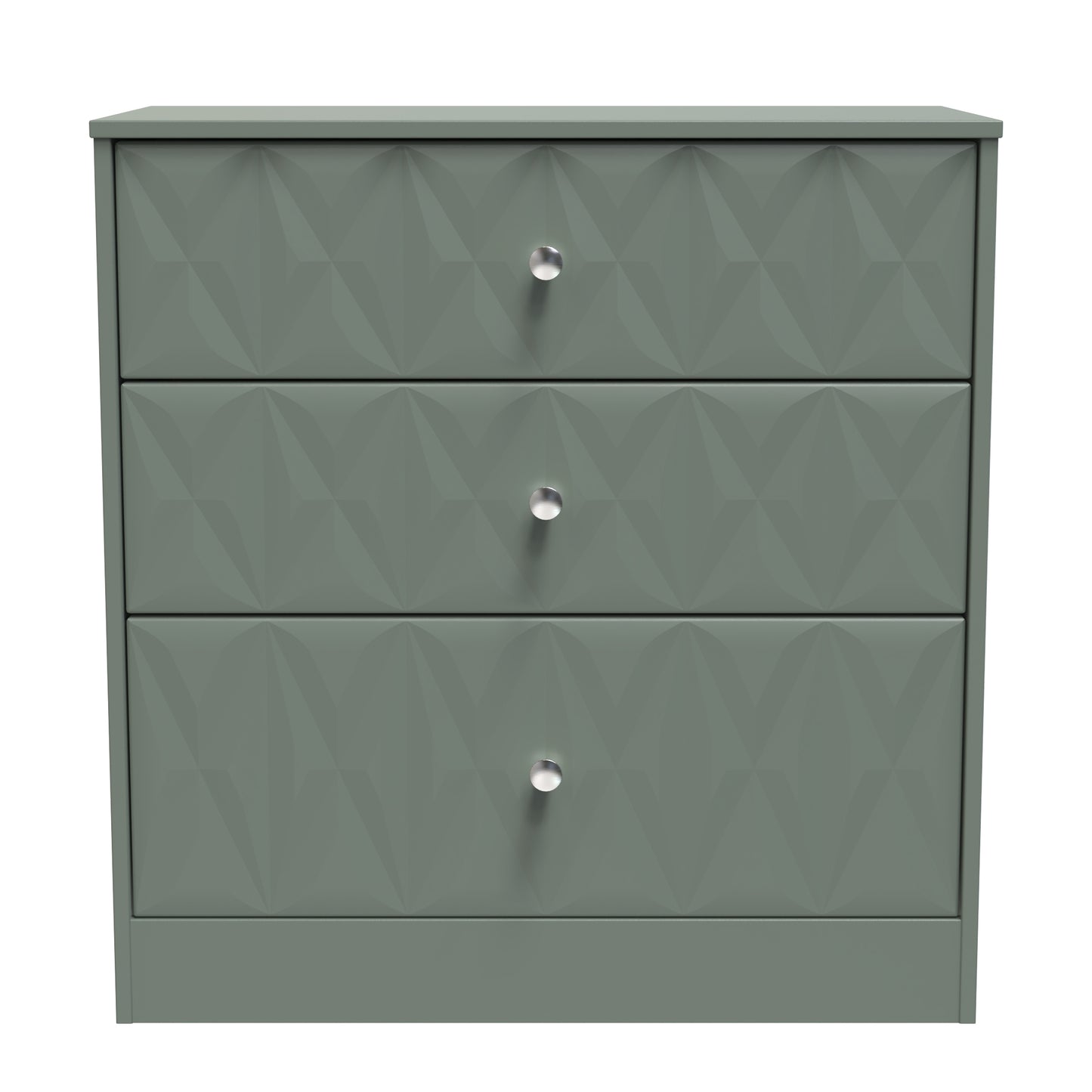 San Jose Chest of Drawers Green 3 Drawers 77cm
