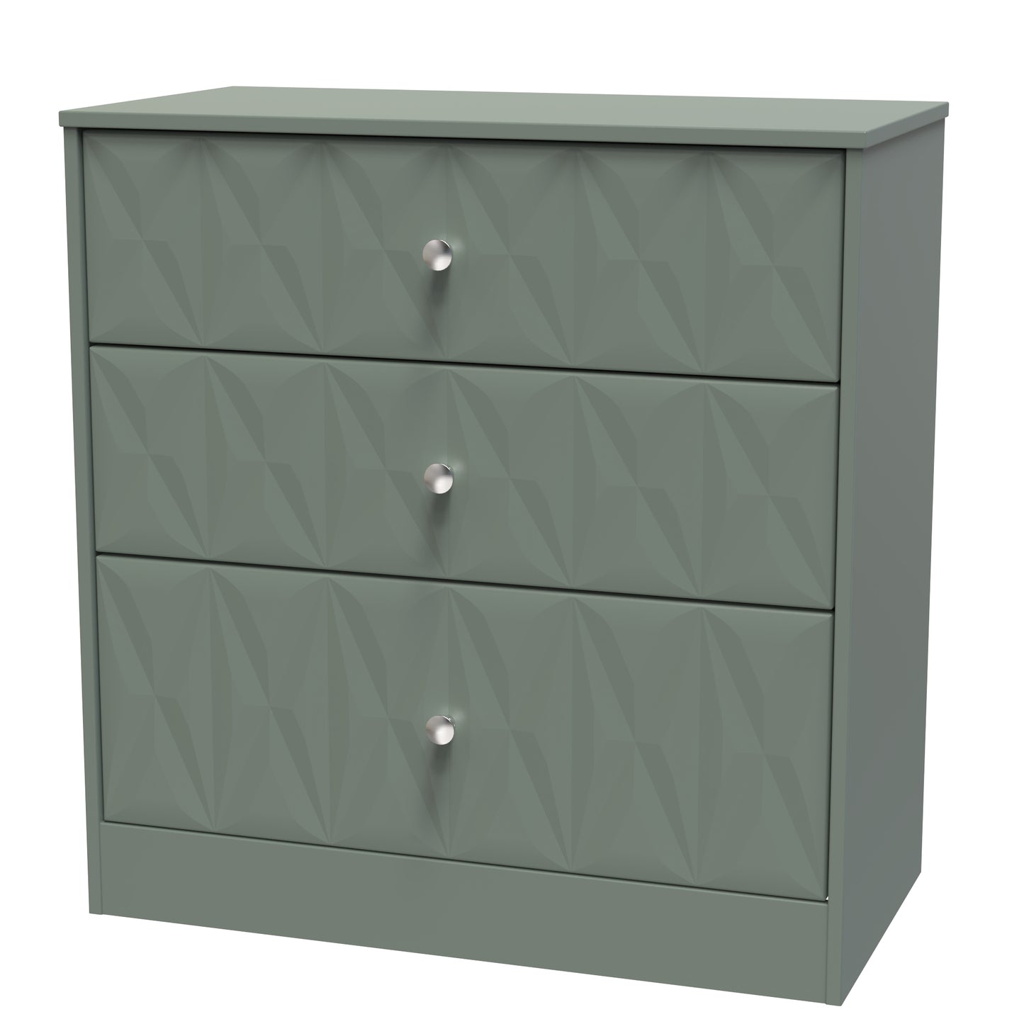 San Jose Chest of Drawers Green 3 Drawers 77cm