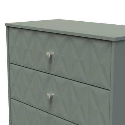 San Jose Chest of Drawers Green 3 Drawers 77cm