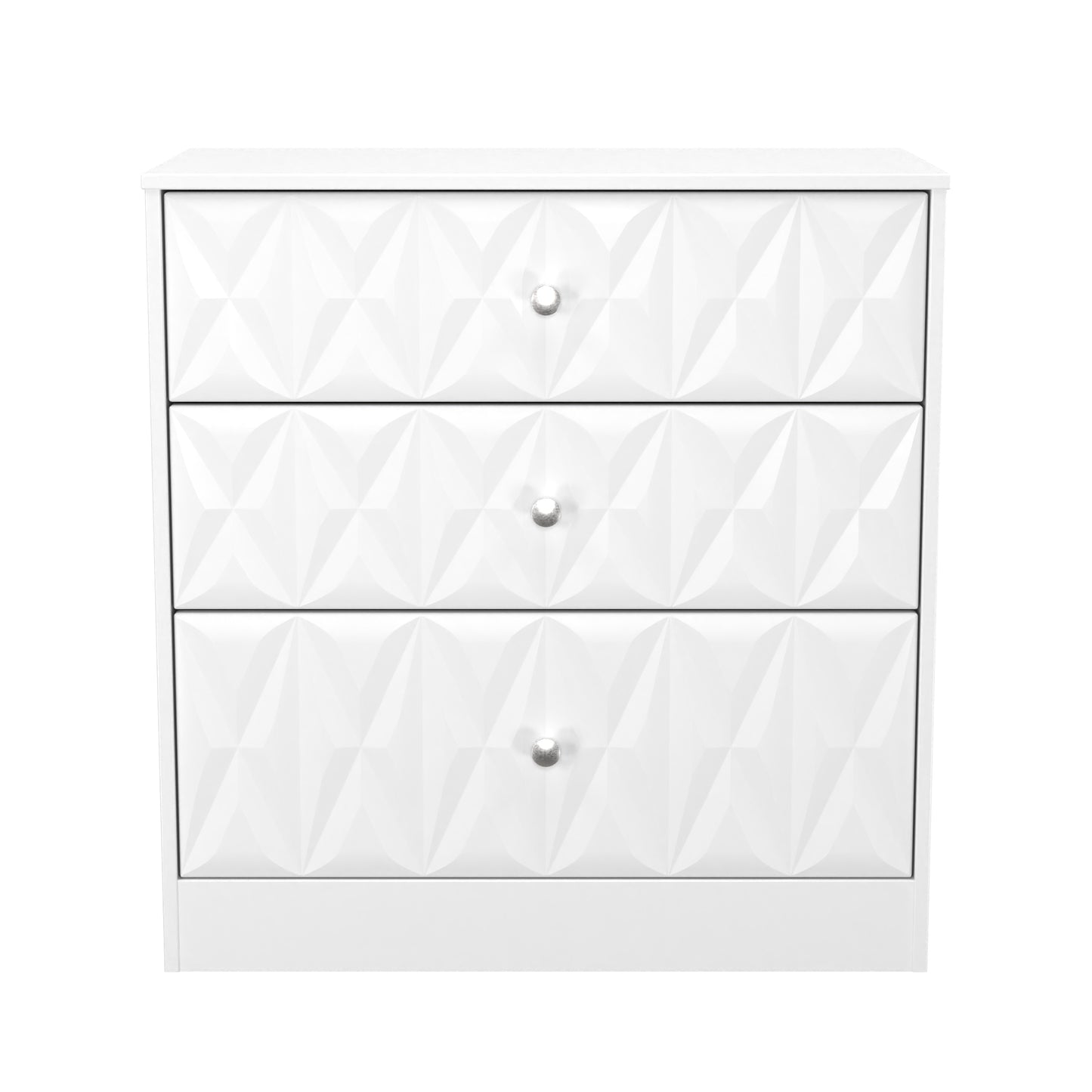 San Jose Chest of Drawers White 3 Drawers 77cm