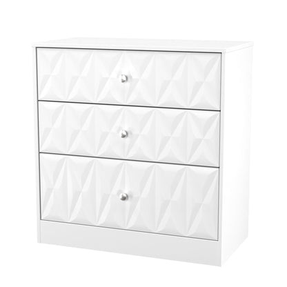 San Jose Chest of Drawers White 3 Drawers 77cm