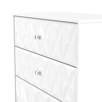 San Jose Chest of Drawers White 3 Drawers 77cm