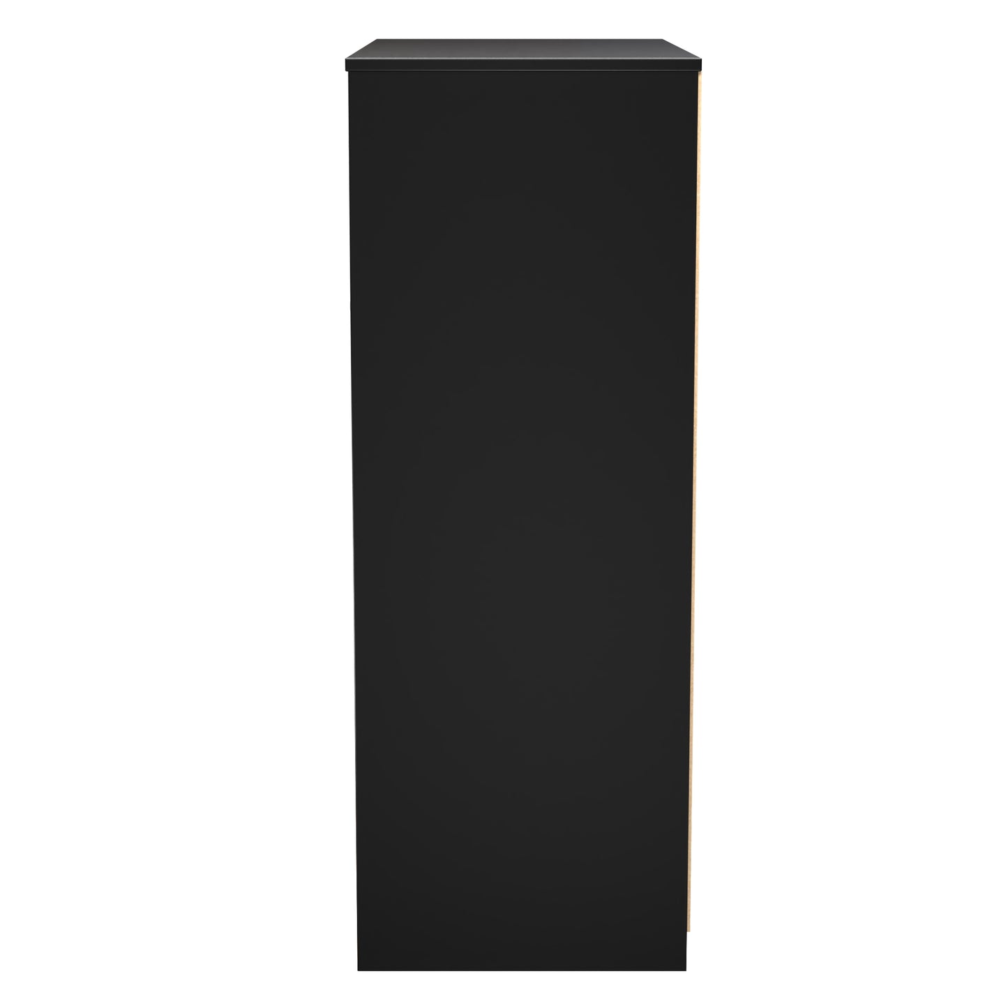 San Jose Tall Chest of Drawers Black 4 Drawers 77cm