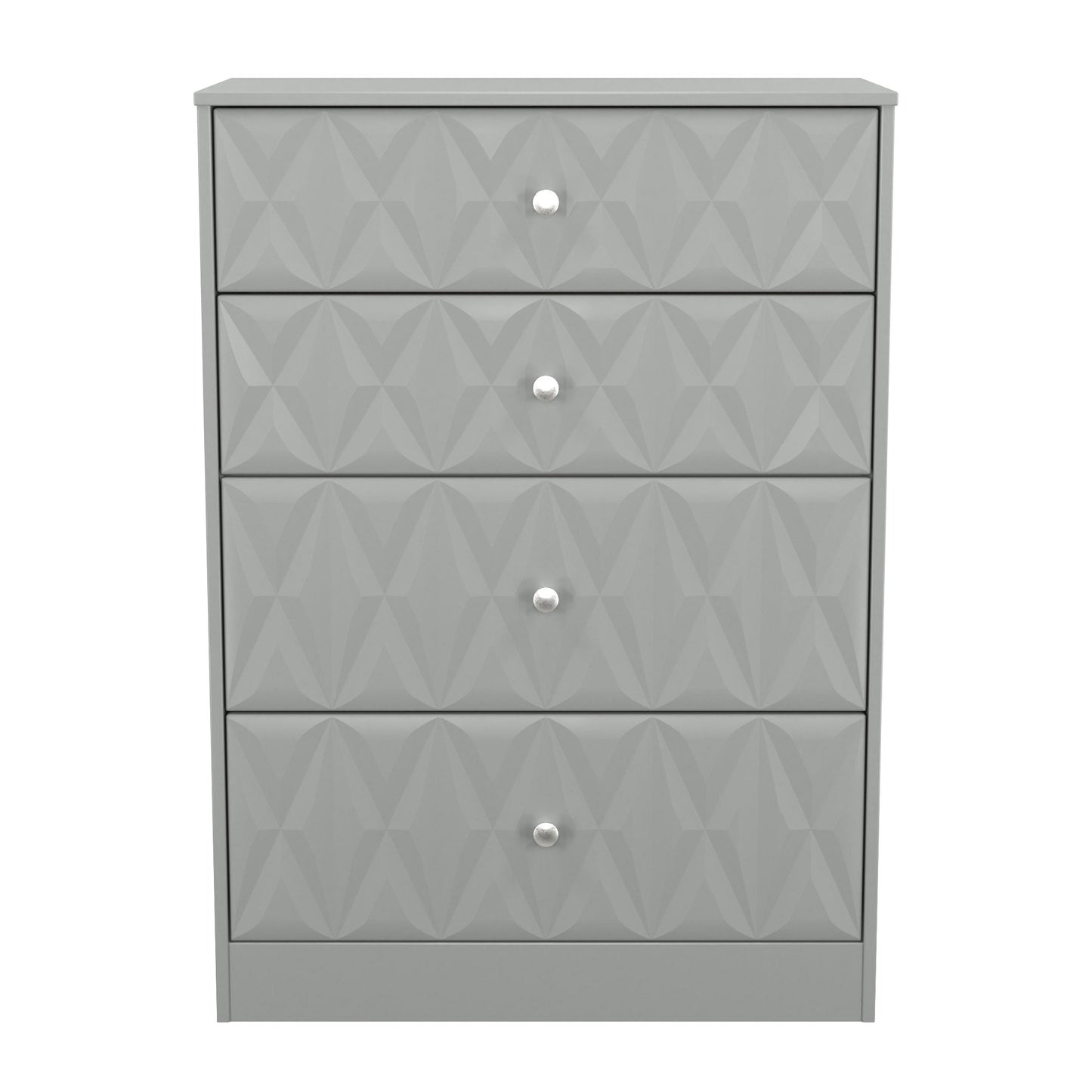 San Jose Tall Chest of Drawers Grey 4 Drawers 77cm