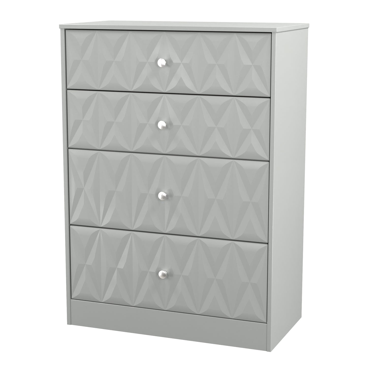 San Jose Tall Chest of Drawers Grey 4 Drawers 77cm