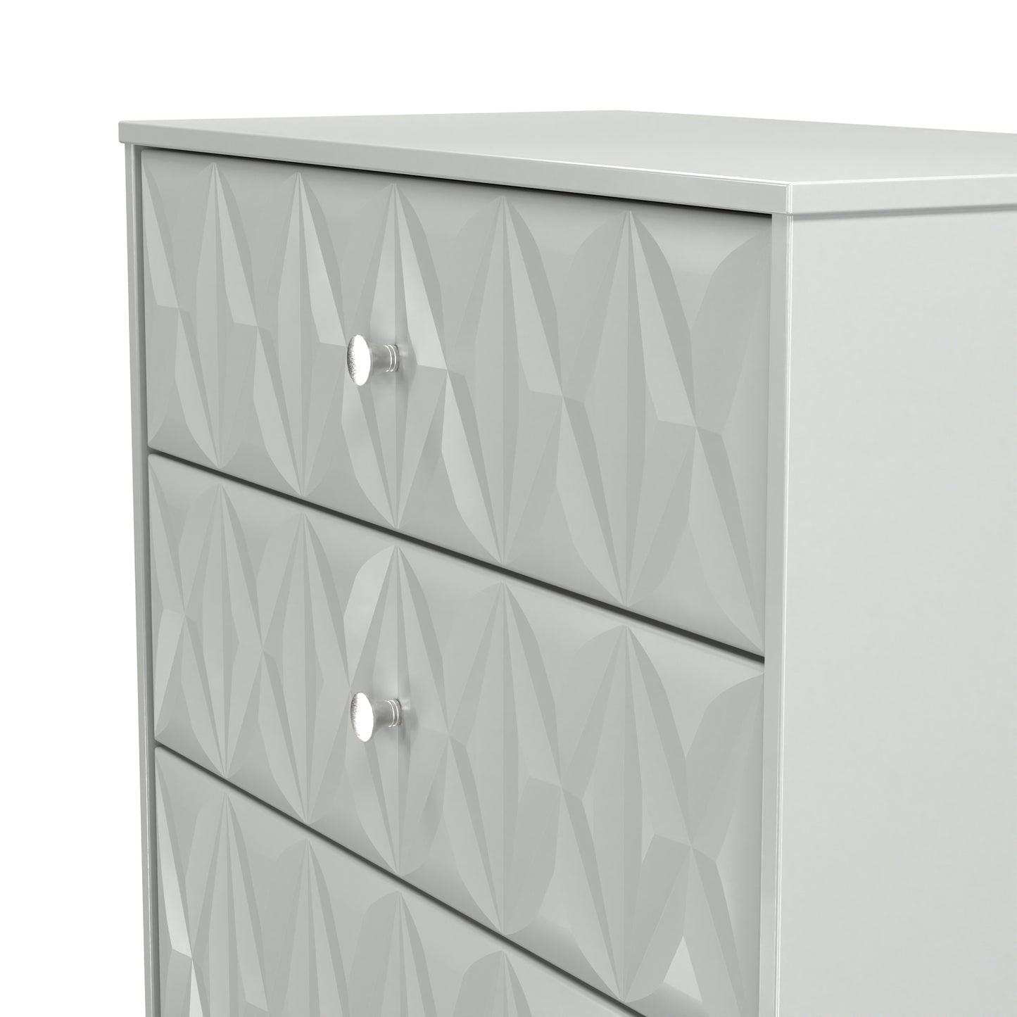 San Jose Tall Chest of Drawers Grey 4 Drawers 77cm