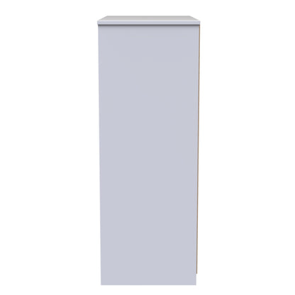 San Jose Tall Chest of Drawers Dark Grey & White 4 Drawers 77cm