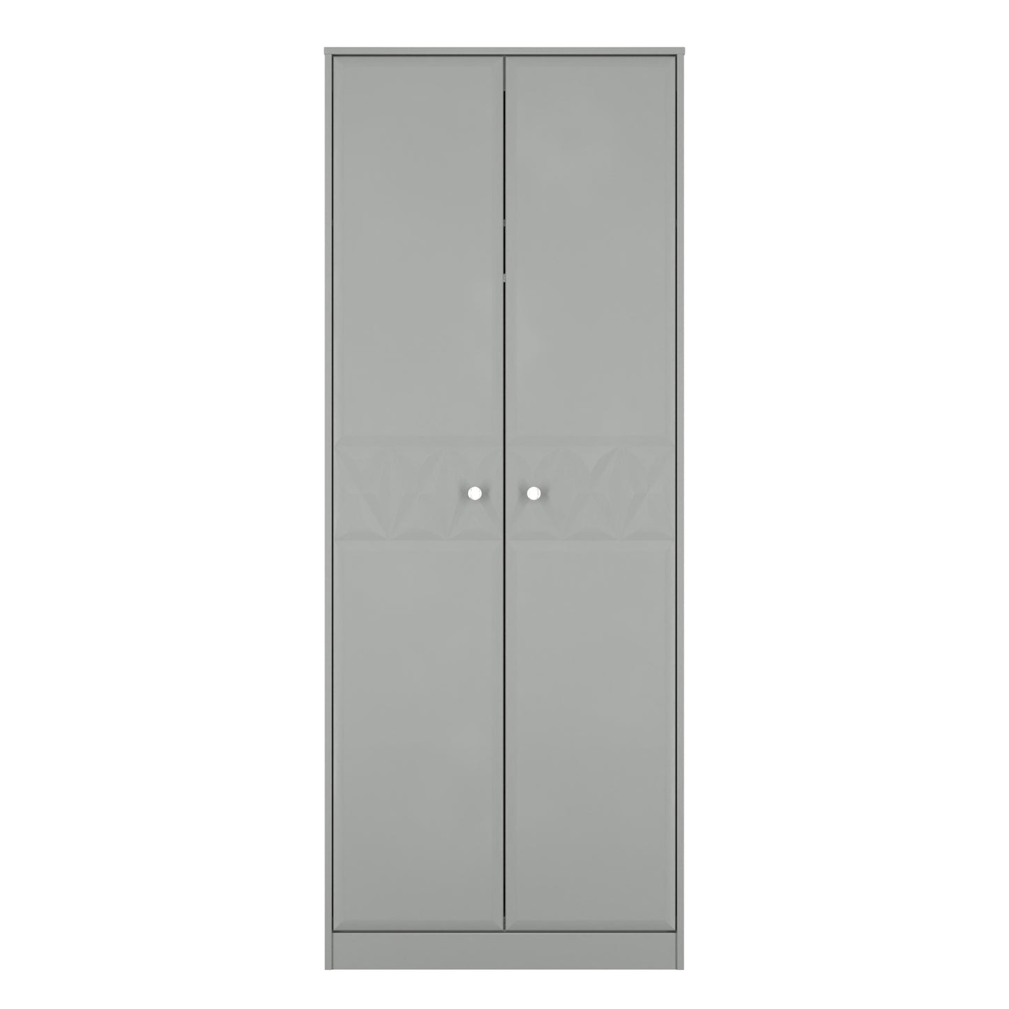 San Jose Tall Wardrobe Grey 2 Doors 1 Shelf 77cm