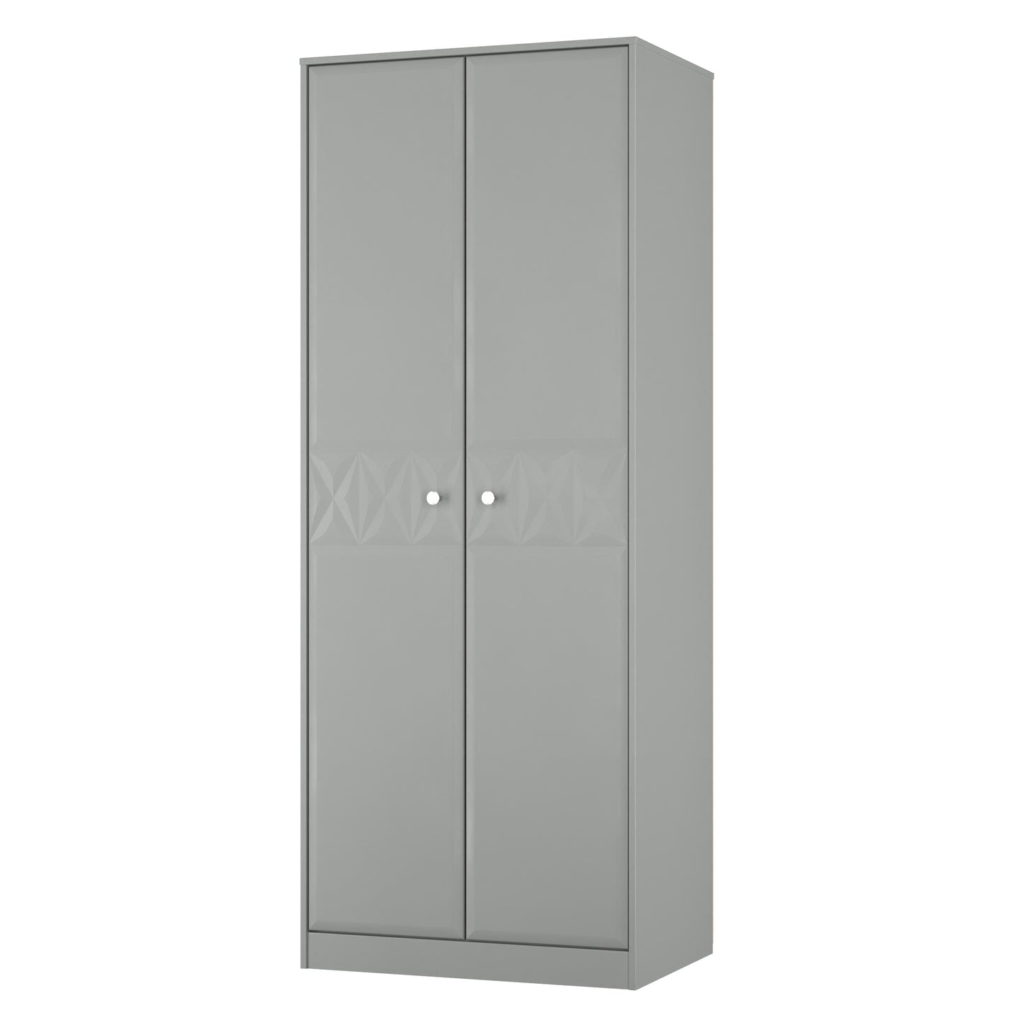 San Jose Tall Wardrobe Grey 2 Doors 1 Shelf 77cm