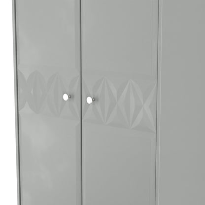 San Jose Tall Wardrobe Grey 2 Doors 1 Shelf 77cm