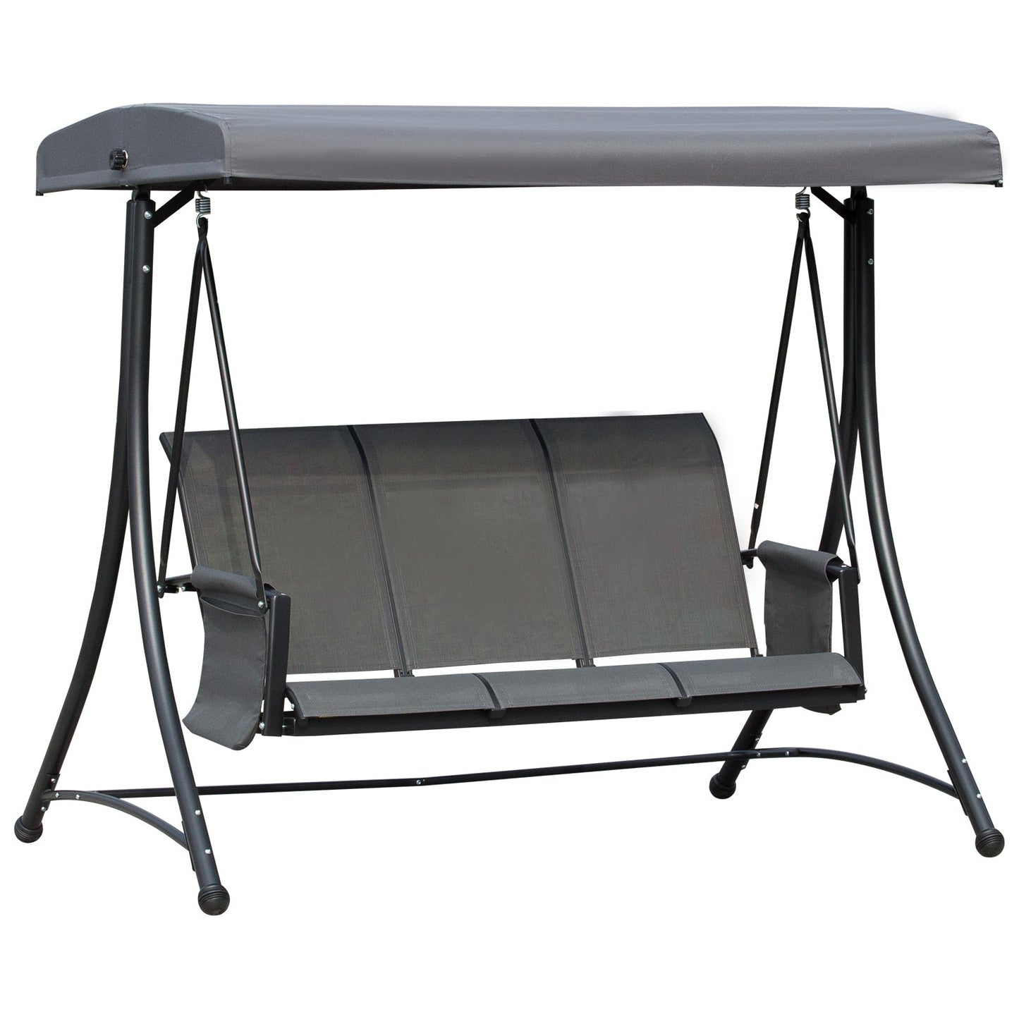 3 Person Outdoor Patio Porch Swing Chair with High Back Design