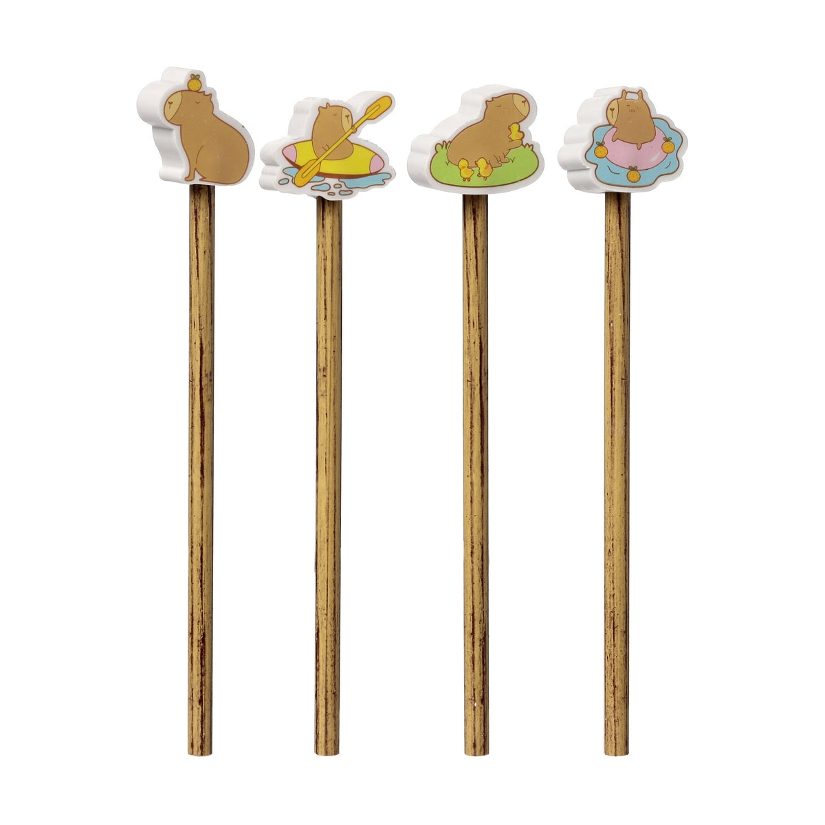 Capybara Pencil & Eraser Topper - Assorted