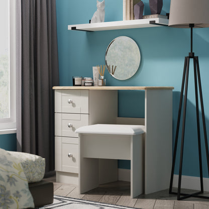 Sussex Desk Grey & Light Oak 3 Drawers 93cm