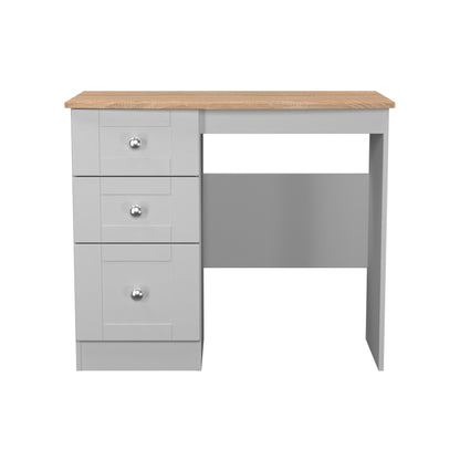 Sussex Desk Grey & Light Oak 3 Drawers 93cm