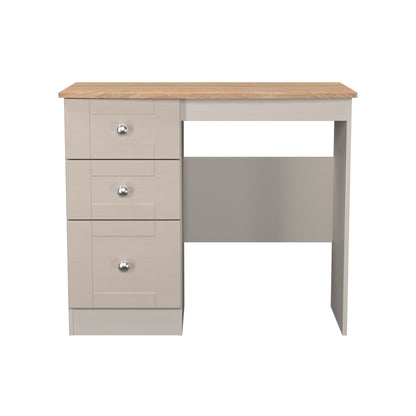 Sussex Desk Off-white & Light Oak 3 Drawers 93cm