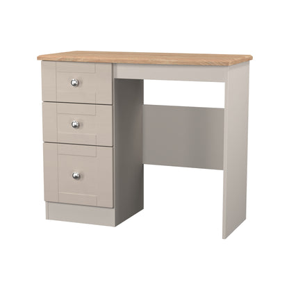 Sussex Desk Off-white & Light Oak 3 Drawers 93cm