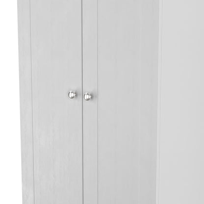 Sussex Tall Wardrobe Grey & Light Oak 1 Shelf 74cm