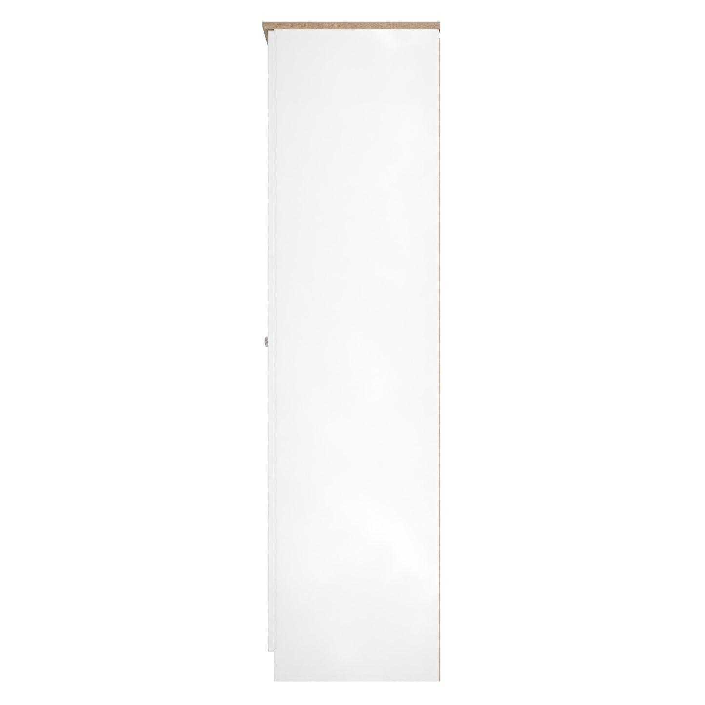 Sussex Tall Wardrobe White & Light Oak 1 Shelf 74cm