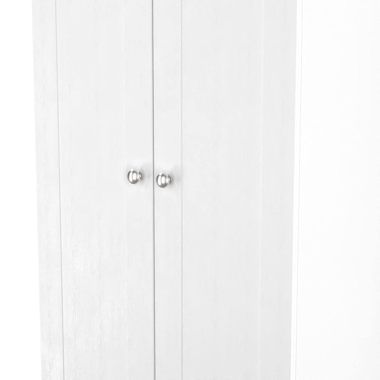 Sussex Tall Wardrobe White & Light Oak 1 Shelf 74cm