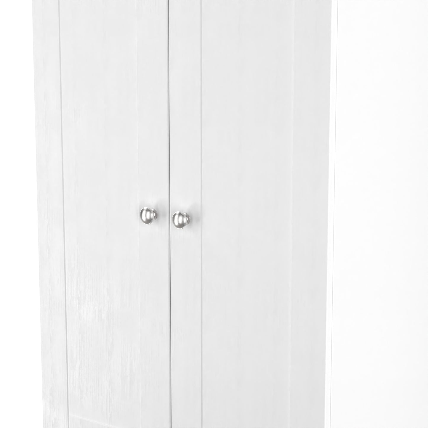 Sussex Tall Wardrobe White & Light Oak 2 Drawers 74cm