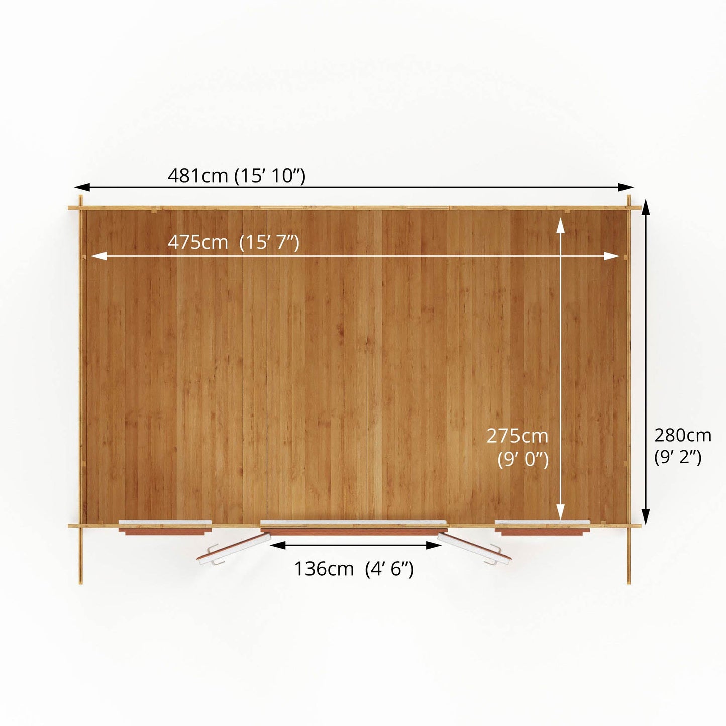 Mercia Retreat 11' 3" x 16' 10" Apex Log Cabin - Premium 44mm Cladding Loglap - Brown UPVC