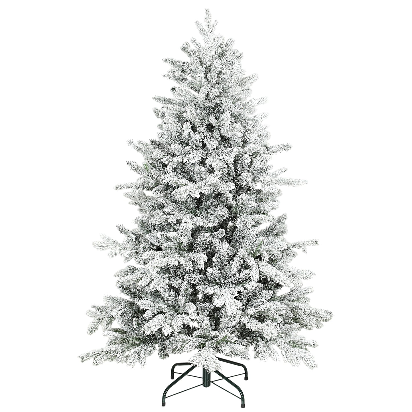 5ft Christmas Tree Artificial - White Frosted Green  936 Tips Primary Image